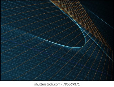 Abstract wave background advertising vector shiny colorful line blue yellow