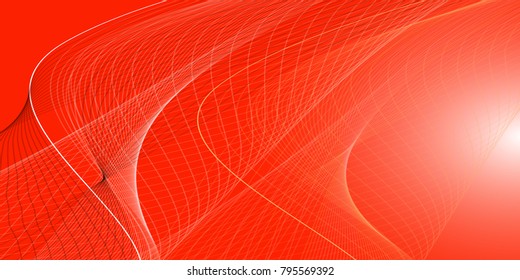 Abstract wave background advertising vector shiny colorful line red