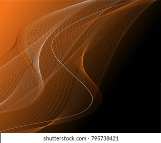 Abstract wave background advertising vector shiny colorful line yellow brown