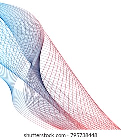 Abstract wave background advertising vector shiny colorful line blue red white