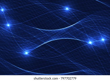 Abstract wave background advertising vector shiny colorful line blue black