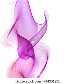 the abstract wave. abstract background for banner or card. flight of tissue. Soft wave is beautiful background for beauty flyer. The illustration of dynamics and wind blowing. Suitable frame for text