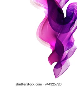 the abstract wave. abstract background for banner or card. flight of tissue. Soft wave is beautiful background for beauty flyer. The illustration of dynamics and wind blowing. Suitable frame for text
