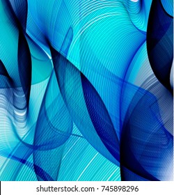 the abstract wave. abstract background for banner or card. flight of tissue. Soft wave is beautiful background for beauty flyer. The illustration of dynamics and wind blowing. Suitable frame for text
