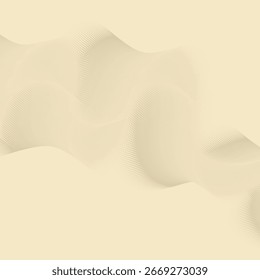 Abstract Wave Background – Beige Gradient with Fine Curved Lines.