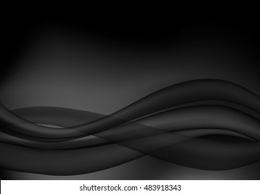 abstract wave background black