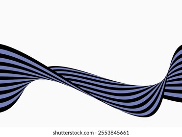 Abstract wave background, black and purple wavy stripes or lines.