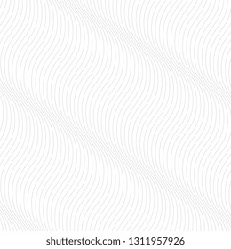 Abstract wave background. Black and white curved lines.