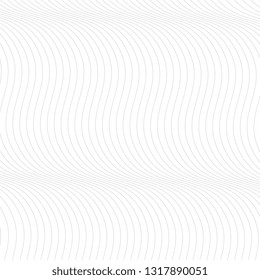 Abstract wave background. Black and white curved lines.