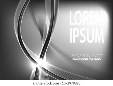 Abstract wave background black white