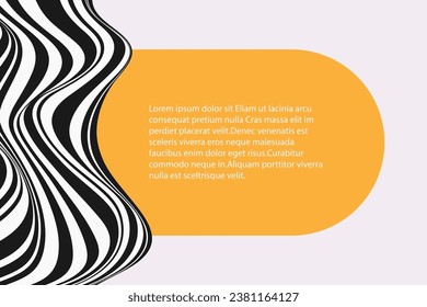 Fondo de onda abstracta, diseño de rayas o líneas onduladas en blanco y negro.