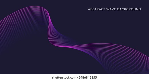 Fondo de onda Abstractas con patrón de línea azul. Patrón de onda dinámica. Concepto de tecnología futurista. Ilustración vectorial