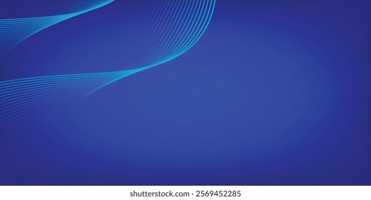 Abstract wave background with blue line color element. Dynamic wave pattern. Modern flowing wavy lines. Futuristic technology concept. Suit for banner  poster  cover  brochure  flyer