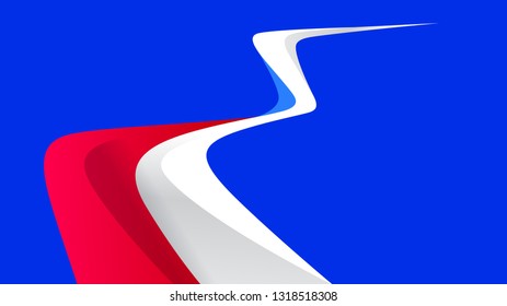 Abstract wave background blue red white