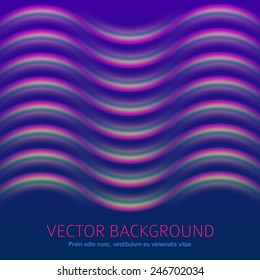Abstract wave background of bright glow perspective with lighting blue purple lines. Vector Illustration eps 10. Can be used for business brochure, flyer party, design banners, cover book, label