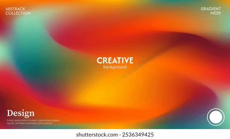 Fondo de onda Abstractas con combinación de color verde amarillo rojo brillante, hermoso y lujoso. Colores pastel minimalistas