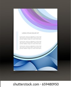 Abstract wave background for brochure, cover. Template for the poster. Vector.