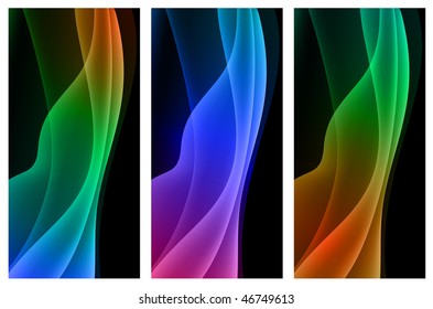 Colección de fondo de onda abstracta Ilustración vectorial original
