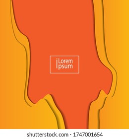 Abstract wave background color 3d paper art illustration. Contrast colors. Vector design layout for banners presentations, flyers, posters and invitations. 