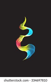 Abstract wave background. color smoke line.
