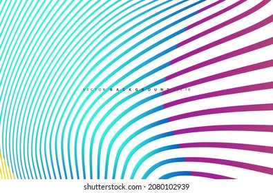Abstract wave background. Colorful curve line pattern