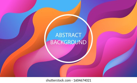Abstract wave background with colorful shape