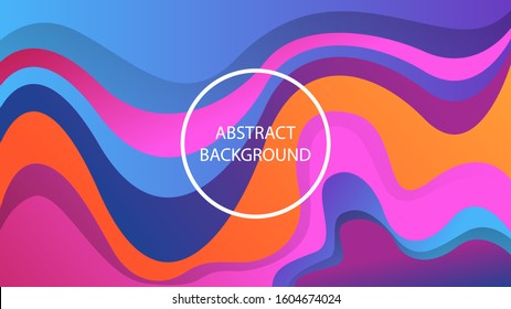 Abstract wave background with colorful shape