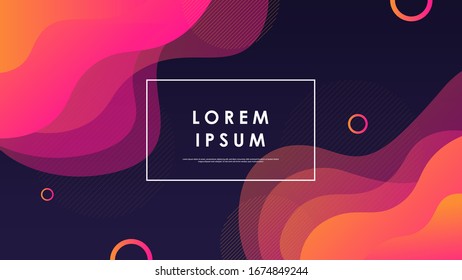 Abstract wave background with colorful shapes Vector