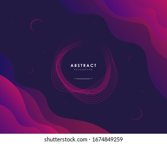 Abstract wave background with colorful shapes Vector