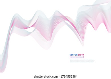 Abstrakter Wellenhintergrund. Farblinienkunst auf weißem Hintergrund. 