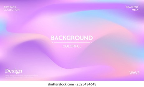 Fundo de onda abstrato com uma combinação de cores brilhantes, bonito e luxuoso. cores pastel minimalista, em eps 10