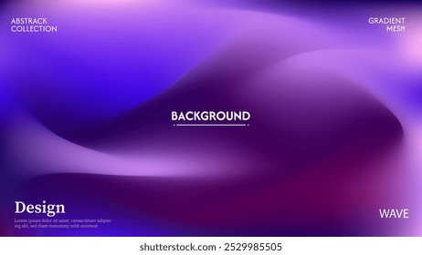 Abstrakter Wellenhintergrund mit einer Kombination aus dunklen und hellvioletten Farben. Minimalistische Pastellfarben.