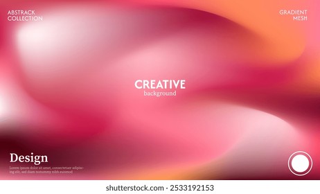 Fundo de onda abstrato com uma combinação de gradiente de cores suaves rosa, bonito e luxuoso. Cores pastel minimalistas.