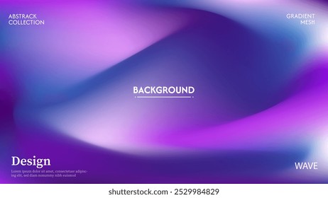 Fondo de onda Abstractas con una combinación de colores púrpura, azul y blanco. Colores pastel minimalistas.