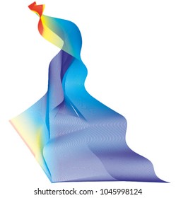 Abstract wave background composition - vector illustration