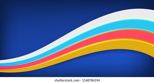 Abstract wave background composition. Vector illustration