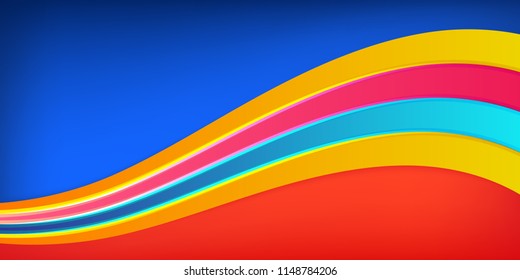 Abstract wave background composition. Vector illustration