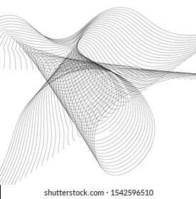 Abstract wave background composition - vector illustration