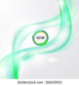 Abstract wave background composition - vector illustration
