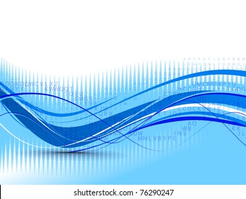 Abstract wave background composition - vector illustration