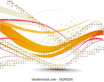 Abstract wave background composition - vector illustration