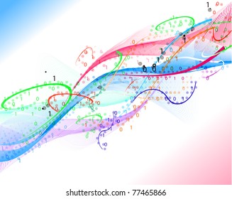 Abstract wave background composition - vector illustration