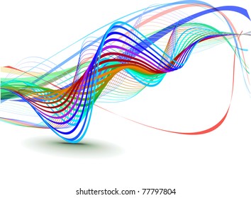 Abstract wave background composition - vector illustration