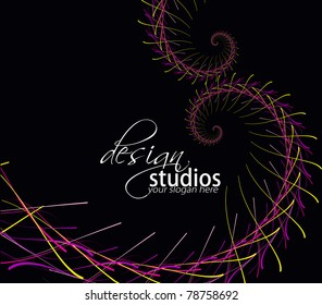 Abstract wave background composition - vector illustration