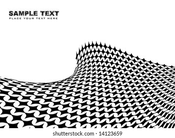 Abstract wave background with copy space in black