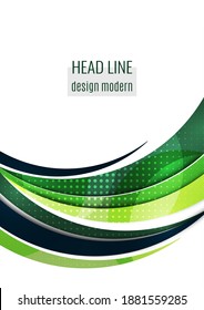 Abstract wave background with copy space. For business technical design templates, web design, presentations. Vector illustration