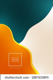 Abstract wave background with copy space. Modern elegant graphic design of waves. Vector illustration