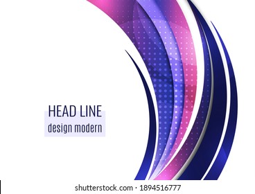 Abstract wave background with copy space. For business technical design templates, web design, presentations. Vector illustration
