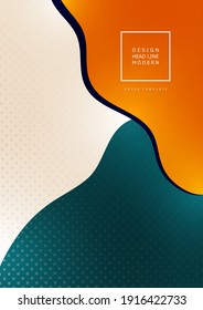 Abstract wave background with copy space. Modern elegant graphic design of waves. Vector illustration