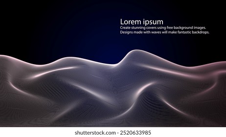 Abstract wave background cover title